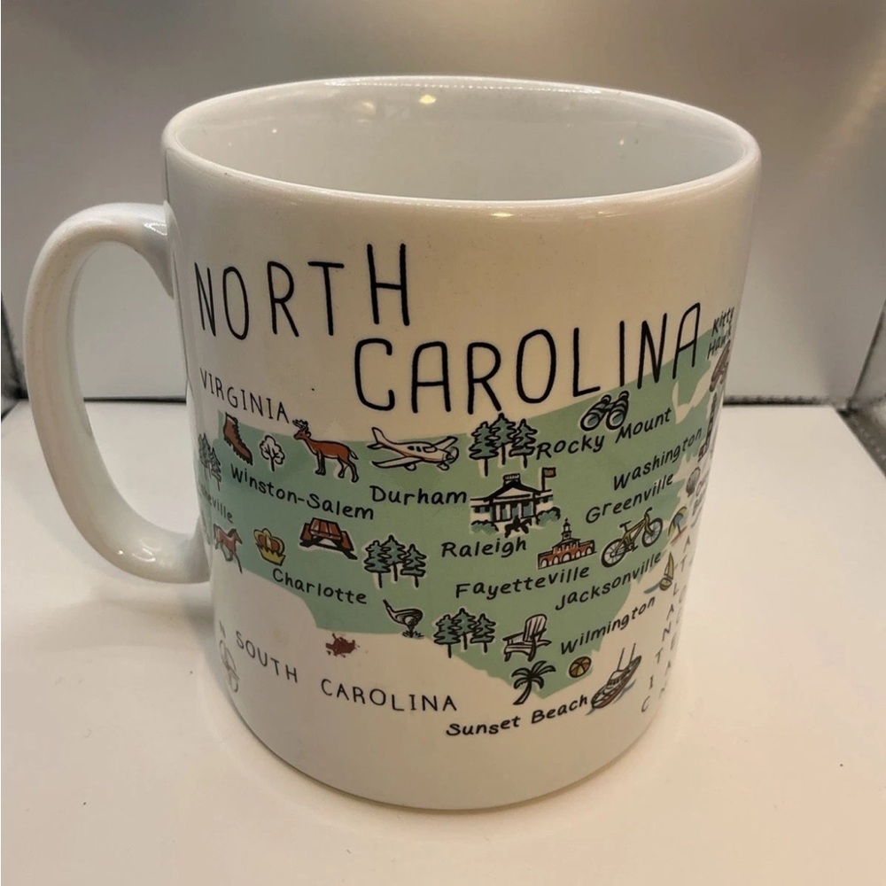 North Carolina Map Mug - White
